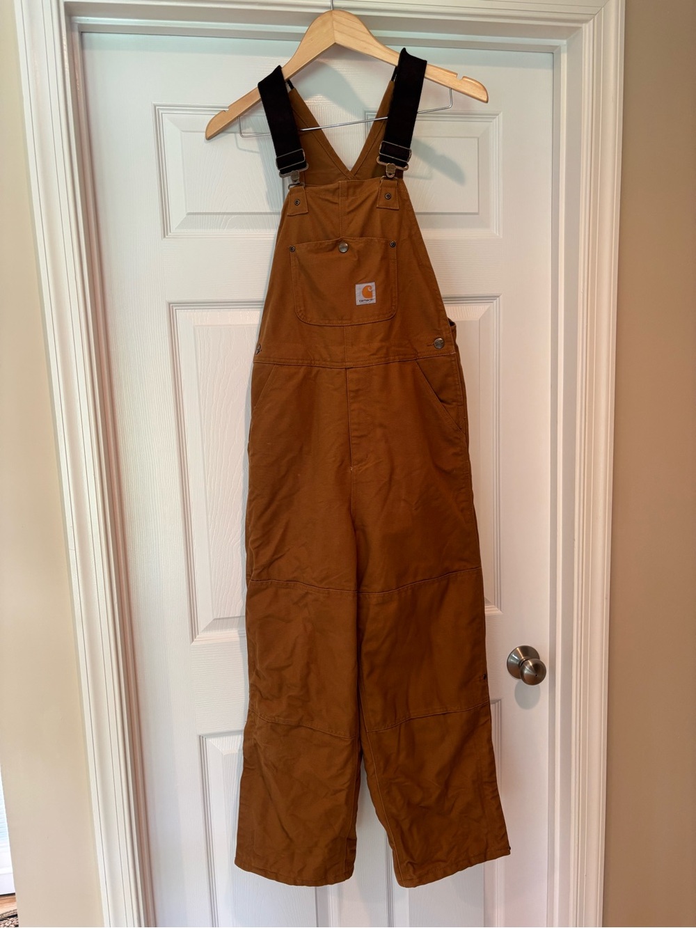 Carhartt Brown Duck Canvas Bib Overalls Size 12